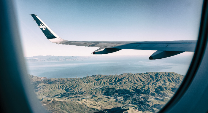 view from a plane window